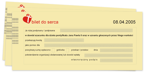 Wydrukuj Bilet do serca